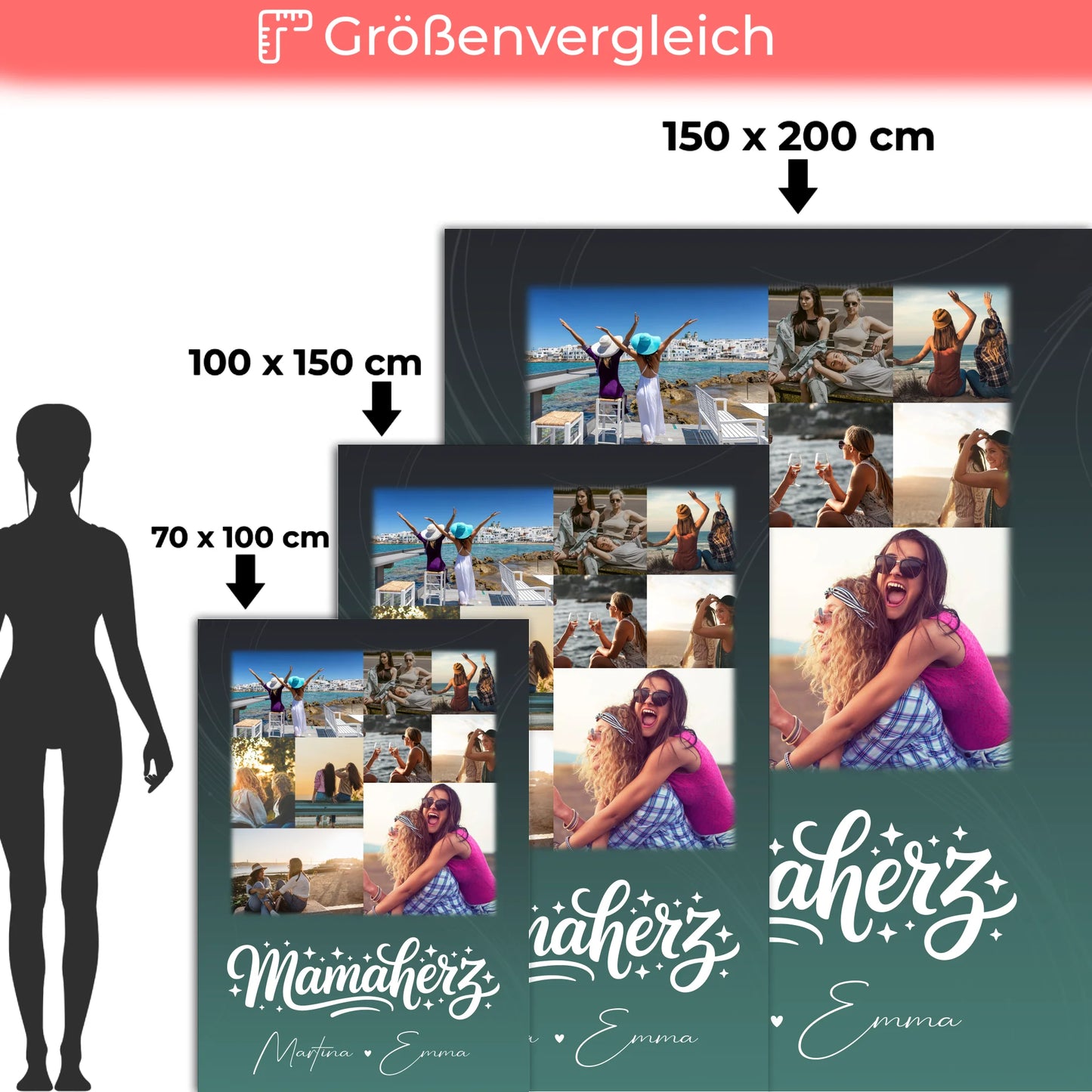 Personalisierte Kuscheldecke Mit Namen mit 9 Fotos Individuelles Geschenk für Jeden Anlass 5