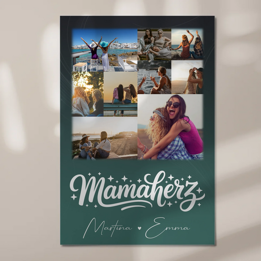 Personalisierte Mama Plakat Fotoboard mit 9 Fotos – Perfektes Geschenk für Mütter 1