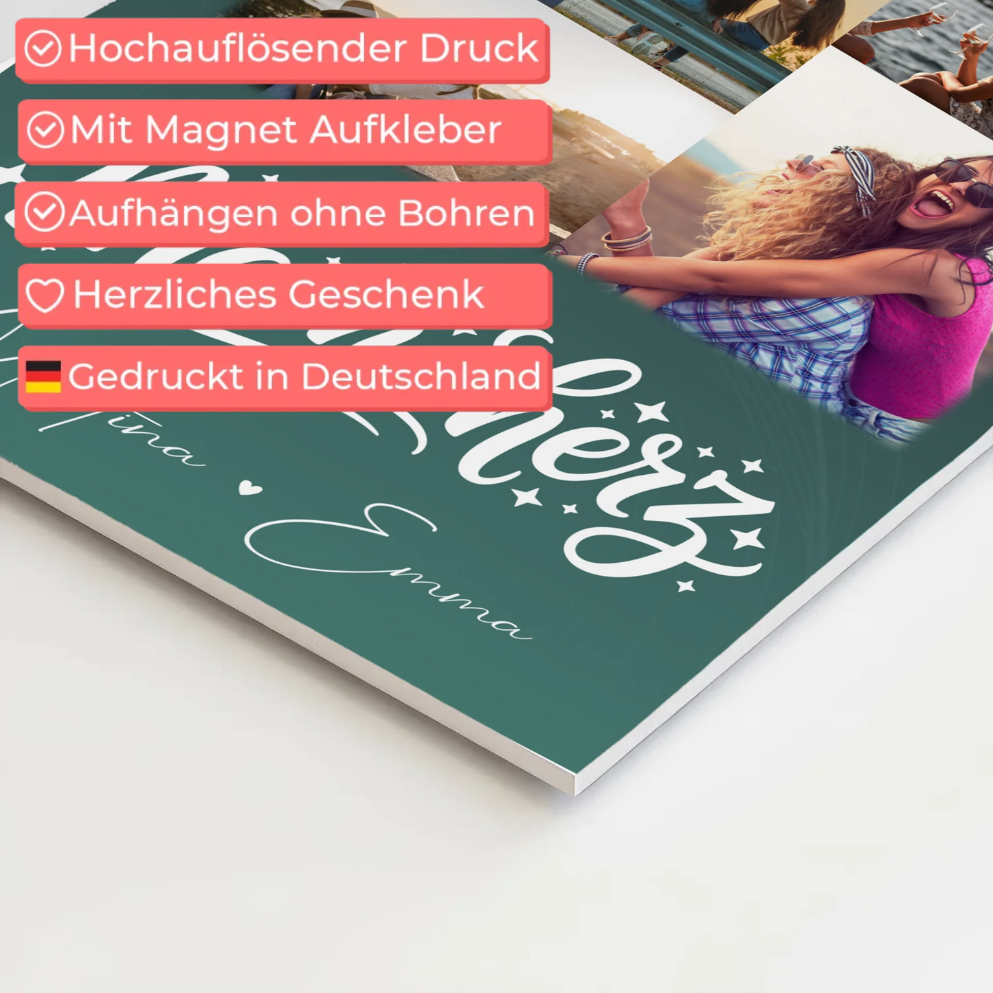 Personalisierte Mama Plakat Fotoboard mit 9 Fotos – Perfektes Geschenk für Mütter 4