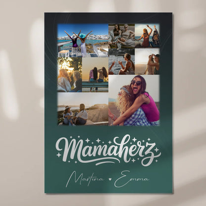 Personalisierte Mama Plakat Fotoboard mit 9 Fotos – Perfektes Geschenk für Mütter 7