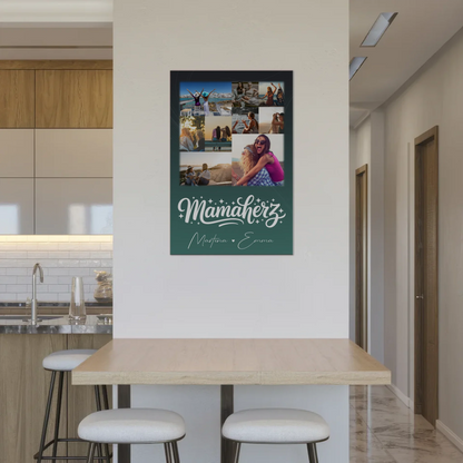 Personalisierte Mama Plakat Fotoboard mit 9 Fotos – Perfektes Geschenk für Mütter