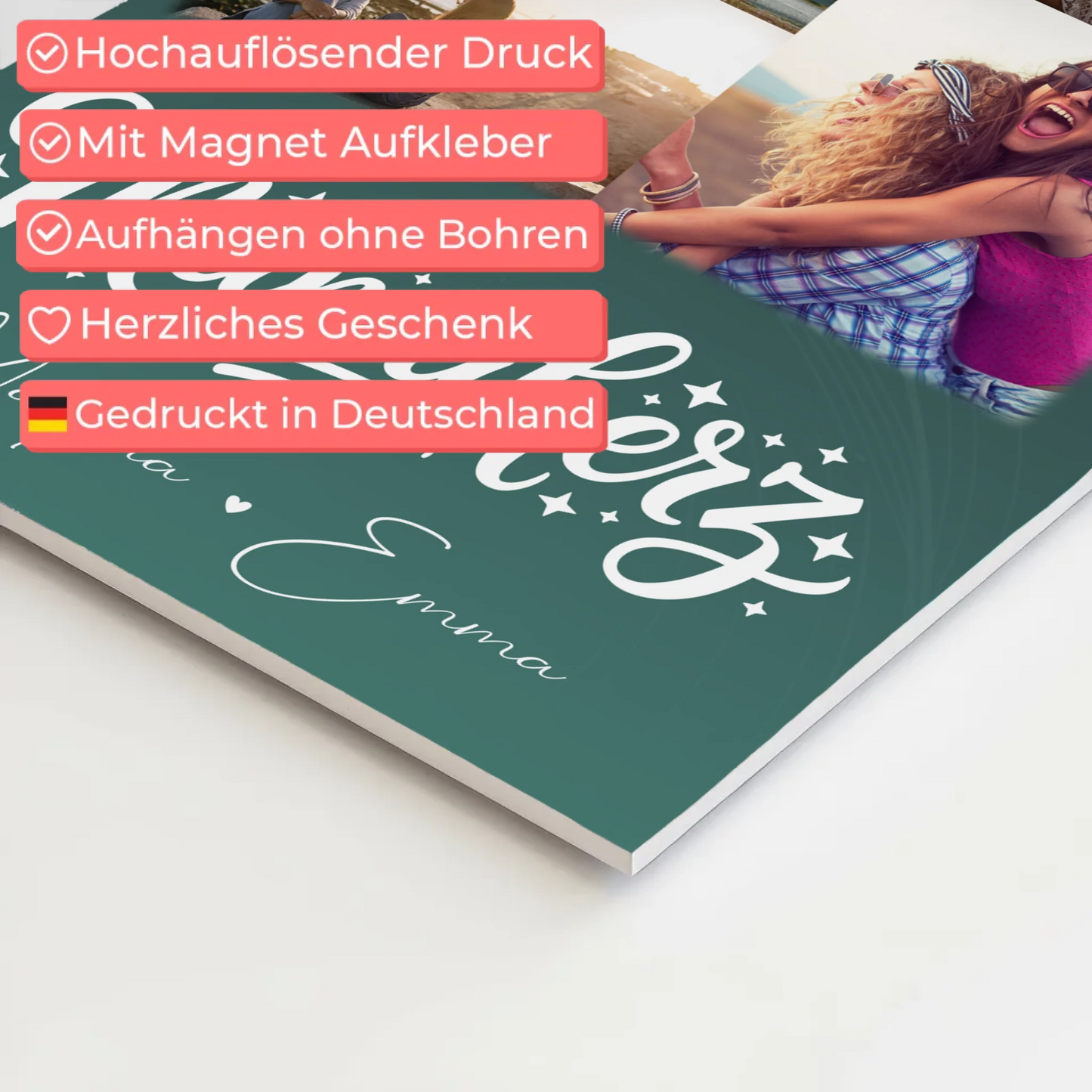 Personalisierte Mama Plakat Fotoboard mit 9 Fotos – Perfektes Geschenk für Mütter
