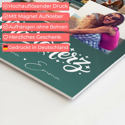 Personalisierte Mama Plakat Fotoboard mit 9 Fotos – Perfektes Geschenk für Mütter