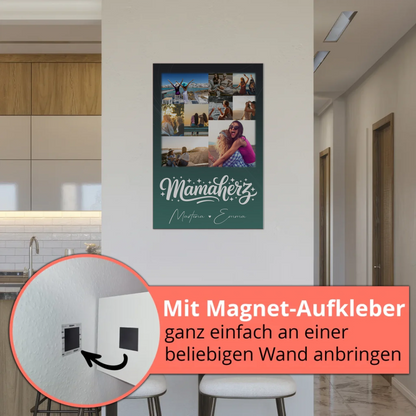 Personalisierte Mama Plakat Fotoboard mit 9 Fotos – Perfektes Geschenk für Mütter