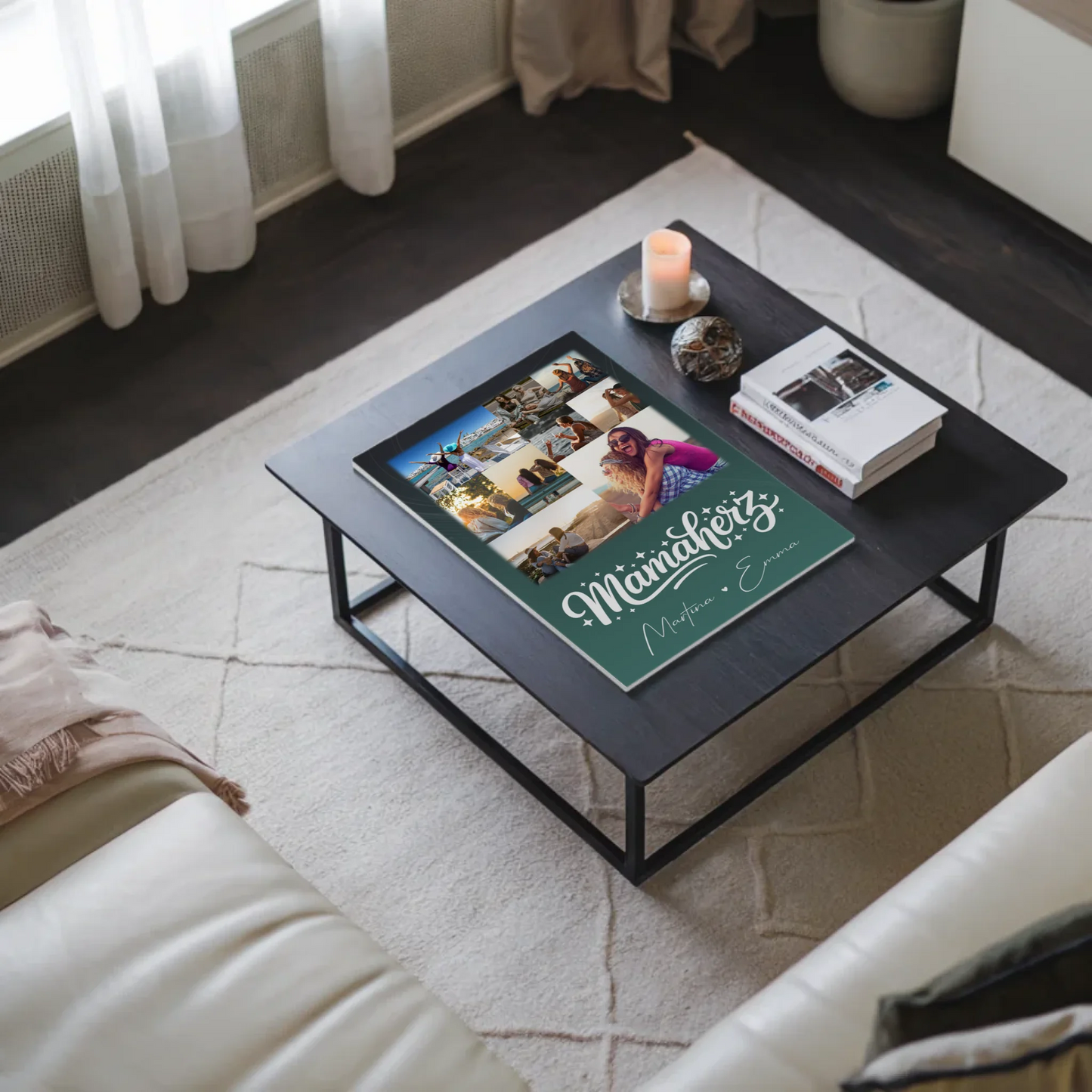Personalisierte Mama Plakat Fotoboard mit 9 Fotos – Perfektes Geschenk für Mütter