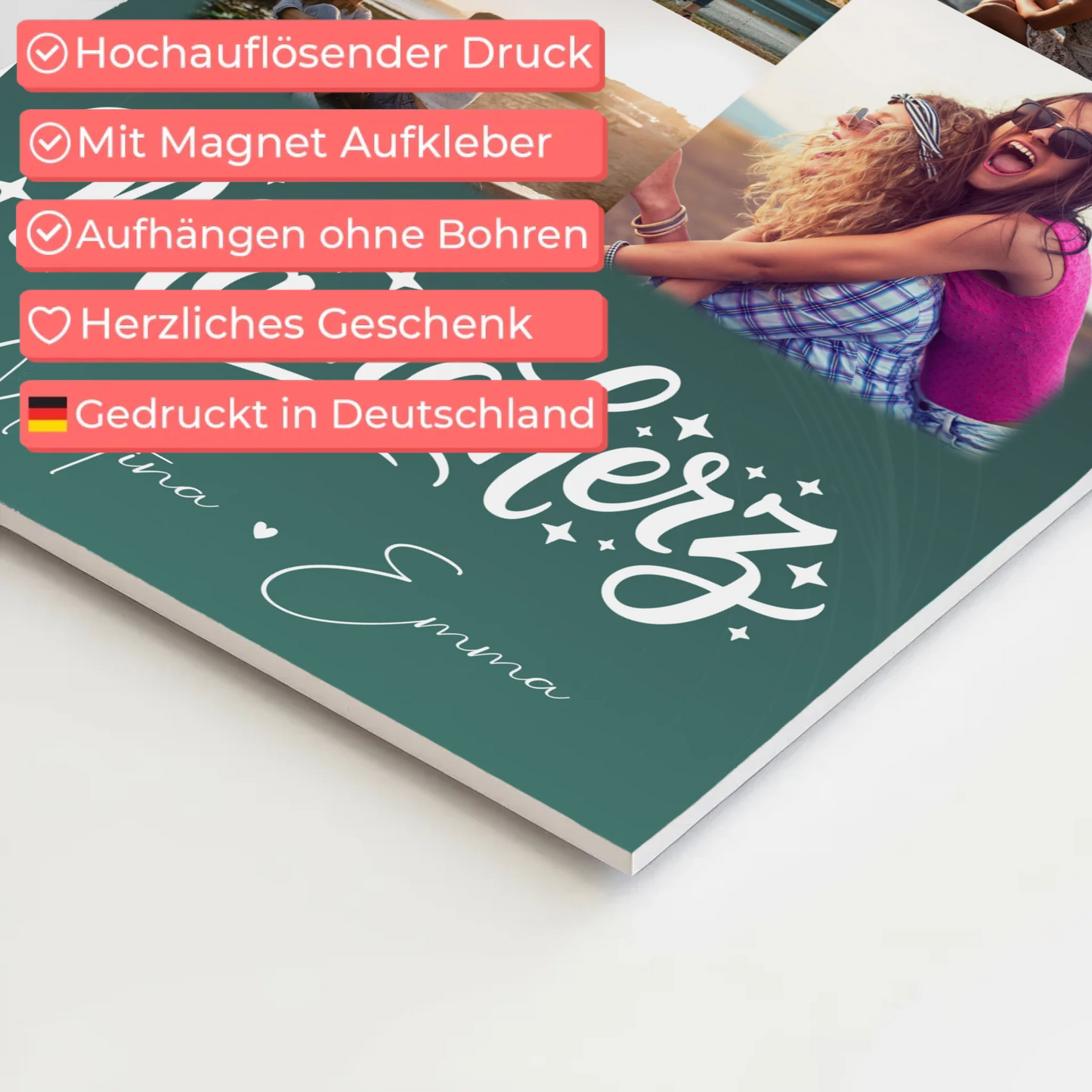 Personalisierte Mama Plakat Fotoboard mit 9 Fotos – Perfektes Geschenk für Mütter