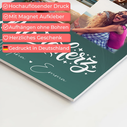 Personalisierte Mama Plakat Fotoboard mit 9 Fotos – Perfektes Geschenk für Mütter