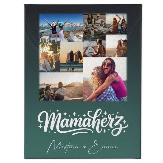 Personalisierte Mama Leinwand mit 9 Fotos – Perfektes Geschenk für Mütter 1