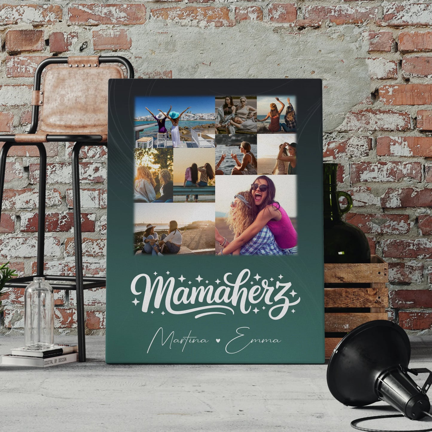 Personalisierte Mama Leinwand mit 9 Fotos – Perfektes Geschenk für Mütter 4
