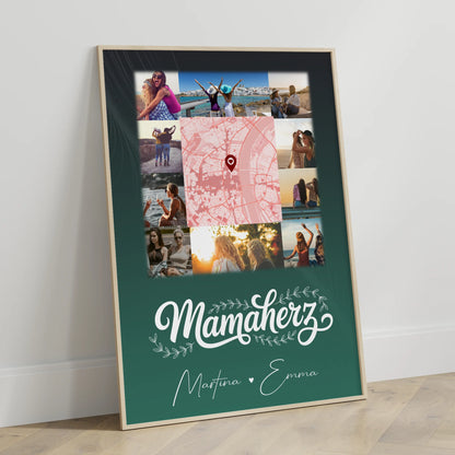 Karten Poster Personalisiert mit 10 Fotos und Karte Vergiss nie wie toll du bist