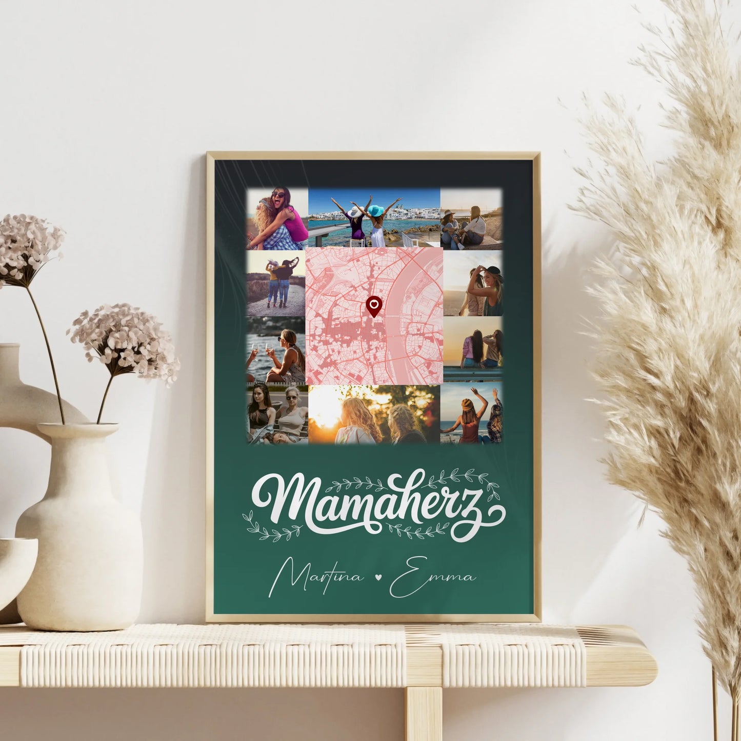 Karten Poster Personalisiert mit 10 Fotos und Karte Vergiss nie wie toll du bist