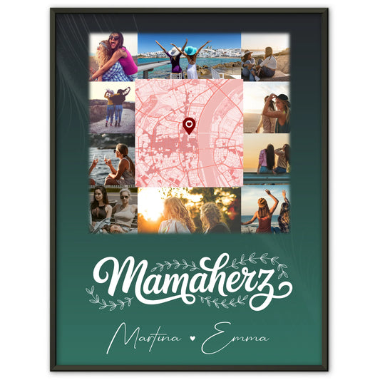 Karten Poster Personalisiert mit 10 Fotos und Karte Vergiss nie wie toll du bist