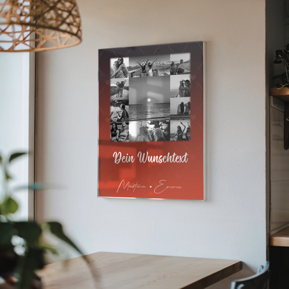 Mama Plakat Acrylglas Bild mit 11 Fotos Wunschtext Einfach mal Danke sagen