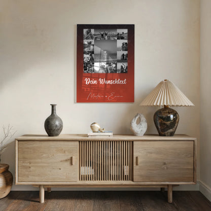 Mama Plakat Acrylglas Bild mit 11 Fotos Wunschtext Einfach mal Danke sagen