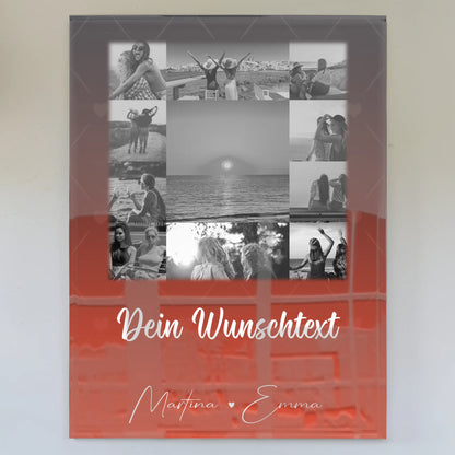 Mama Plakat Acrylglas Bild mit 11 Fotos Wunschtext Einfach mal Danke sagen