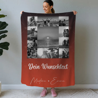 Kuscheldecke Für Mama mit 11 Fotos Wunschtext Einfach mal Danke sagen 1