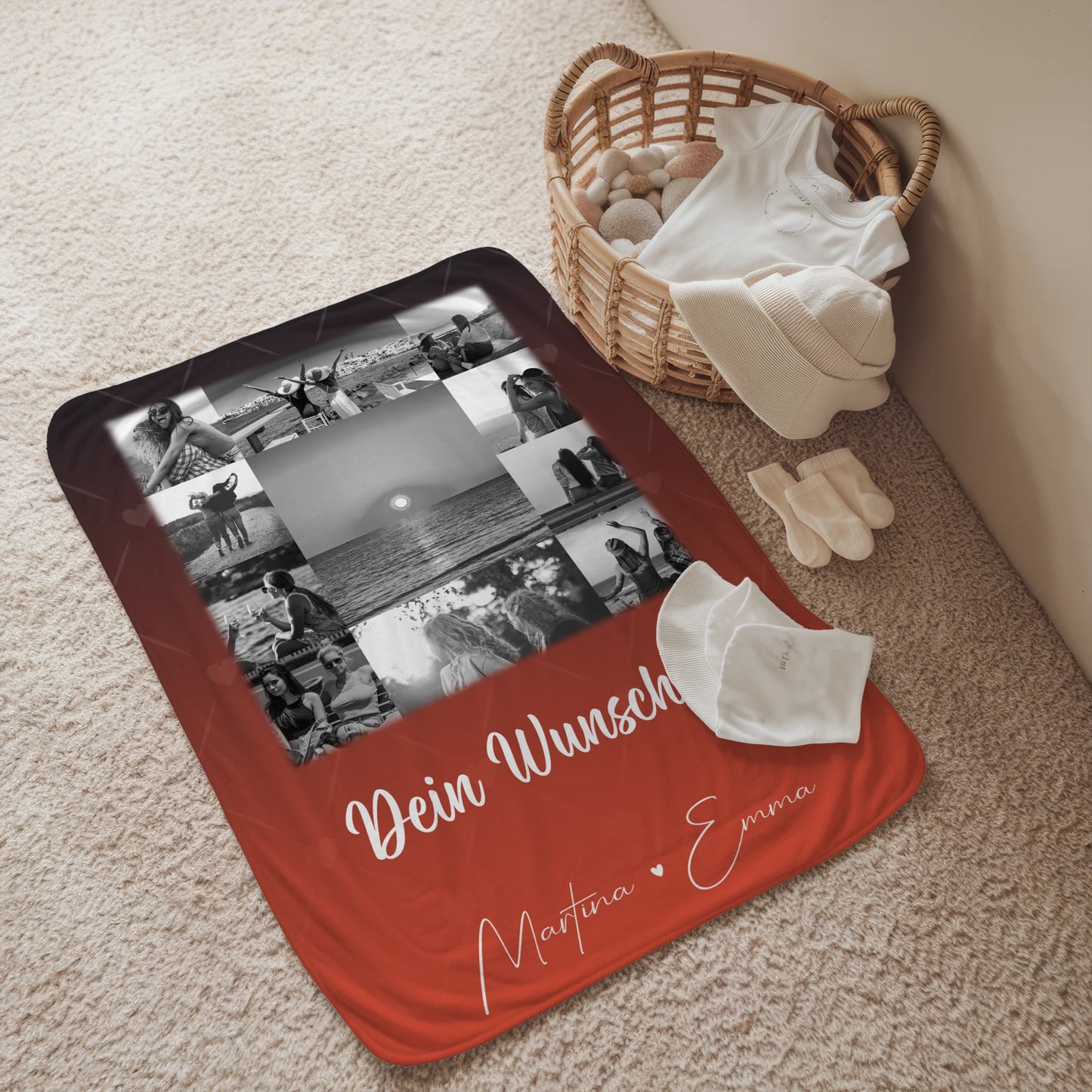 Kuscheldecke Für Mama mit 11 Fotos Wunschtext Einfach mal Danke sagen 2