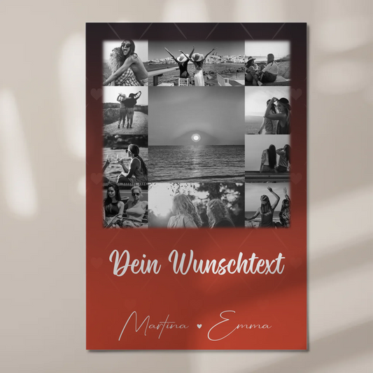 Mama Plakat Fotoboard mit 11 Fotos Wunschtext Einfach mal Danke sagen 1