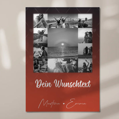 Mama Plakat Fotoboard mit 11 Fotos Wunschtext Einfach mal Danke sagen