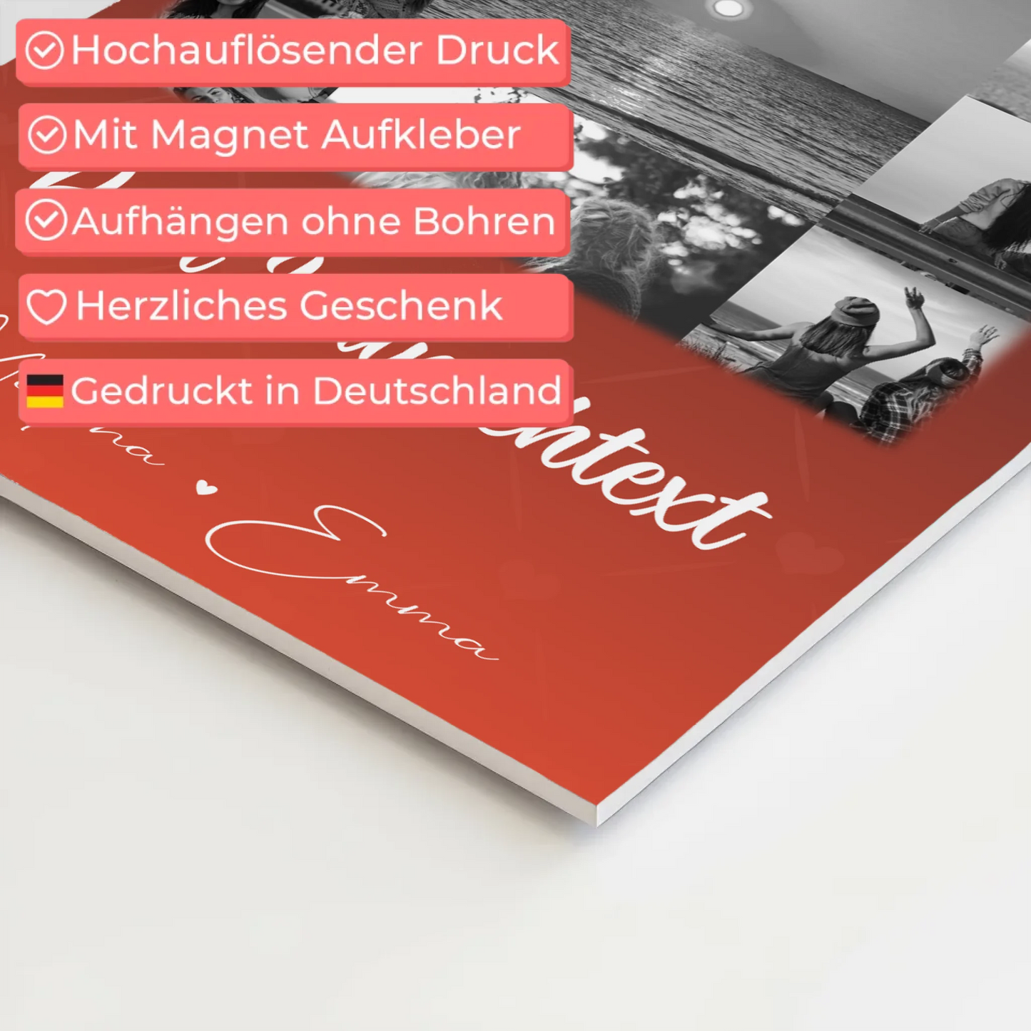 Mama Plakat Fotoboard mit 11 Fotos Wunschtext Einfach mal Danke sagen