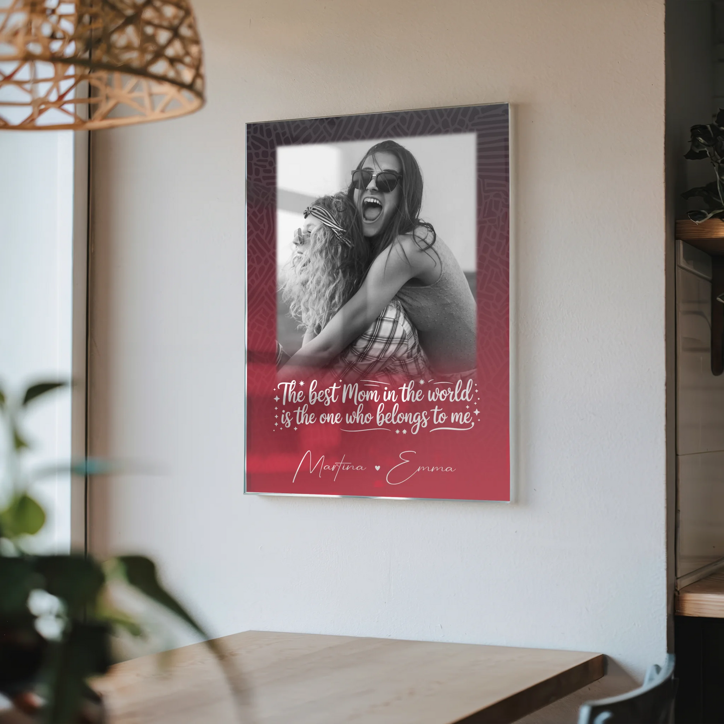 Mama Plakat mit 1 Foto Einfach so Personalisiertes Geschenk für Mama