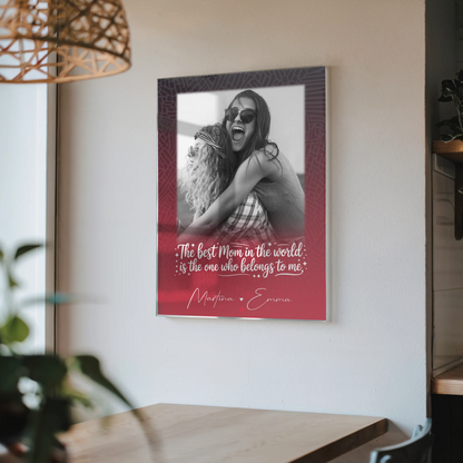 Mama Plakat mit 1 Foto Einfach so Personalisiertes Geschenk für Mama