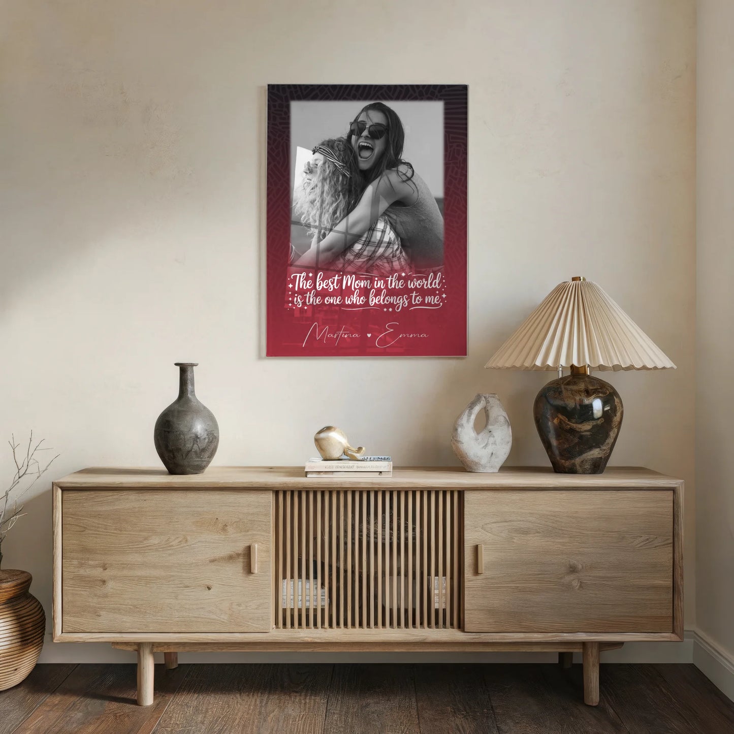 Mama Plakat mit 1 Foto Einfach so Personalisiertes Geschenk für Mama
