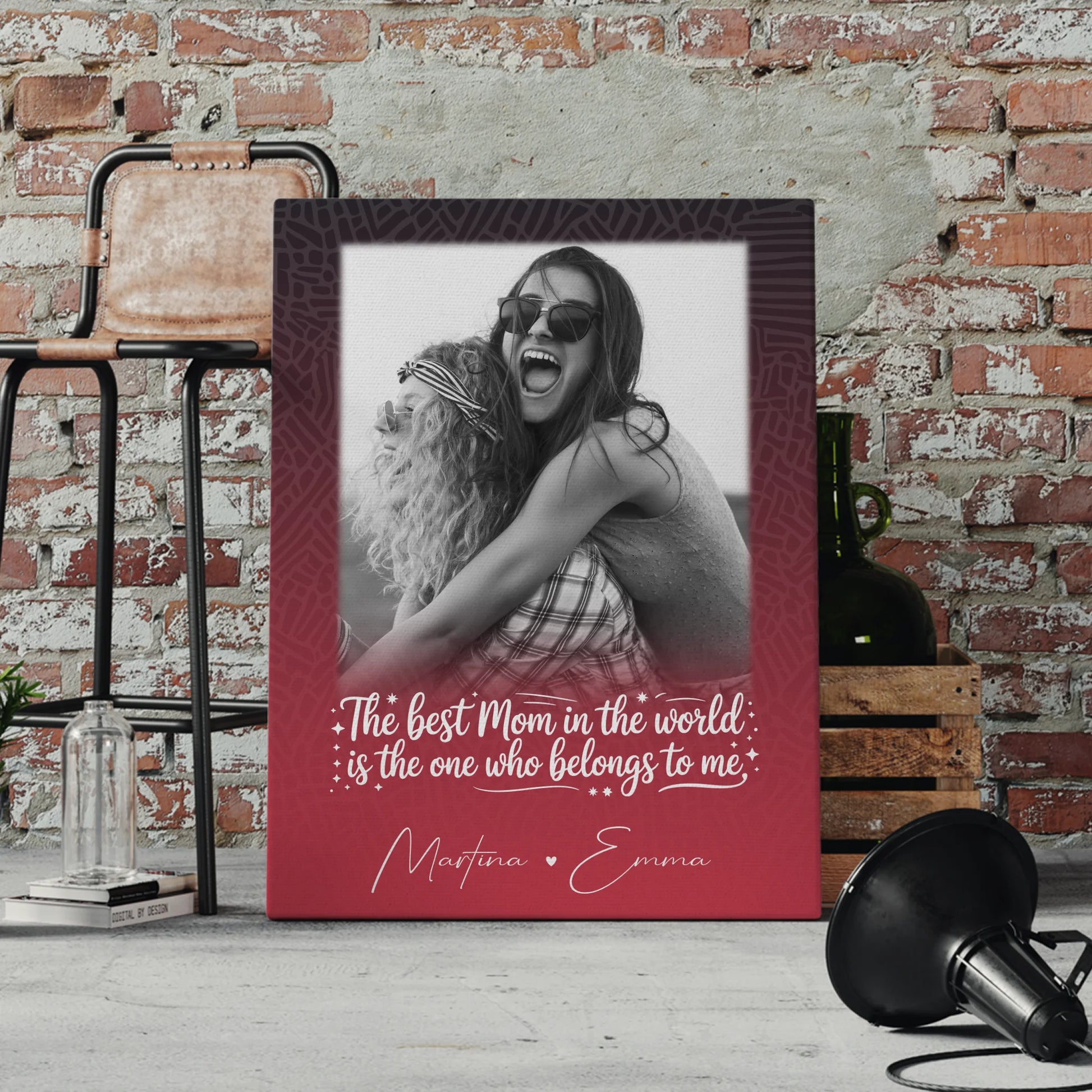 Personalisierte Leinwand Für Mama mit 1 Foto Einfach so – Perfektes Geschenk 4