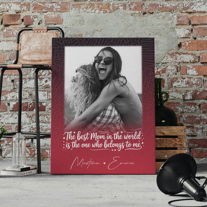 Personalisierte Leinwand Für Mama mit 1 Foto Einfach so – Perfektes Geschenk 4
