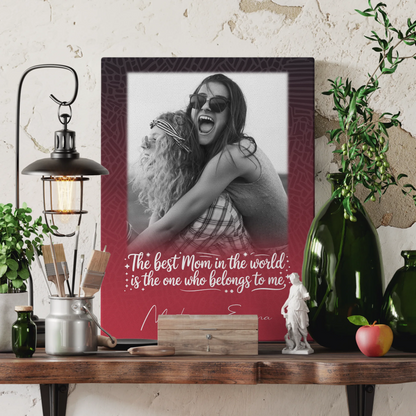 Personalisierte Leinwand Für Mama mit 1 Foto Einfach so – Perfektes Geschenk 3