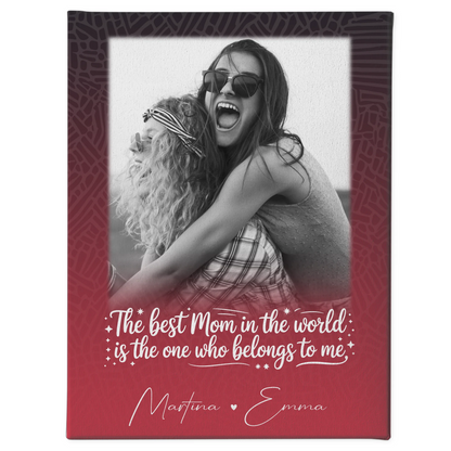 Personalisierte Leinwand Für Mama mit 1 Foto Einfach so – Perfektes Geschenk 1