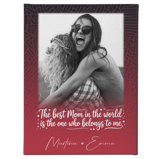 Personalisierte Leinwand Für Mama mit 1 Foto Einfach so – Perfektes Geschenk 1