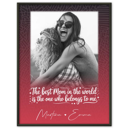 Poster Mama Tochter personalisiert mit 1 Foto als liebevolles Geschenk einfach so