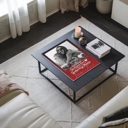 Personalisiertes Mama Plakat mit 1 Foto und 3 kleinen Herz Fotos Du bist mein Anker 3