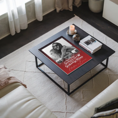 Personalisiertes Mama Plakat mit 1 Foto und 3 kleinen Herz Fotos Du bist mein Anker