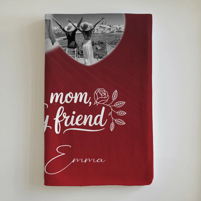 Personalisierte Kuscheldecke Mama mit 3 Herz Fotos und You are my sunshine on a cloudy day 6