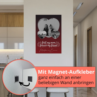 Personalisierte Mama Plakat mit 3 Herz Fotos und You are my sunshine on a cloudy day 5