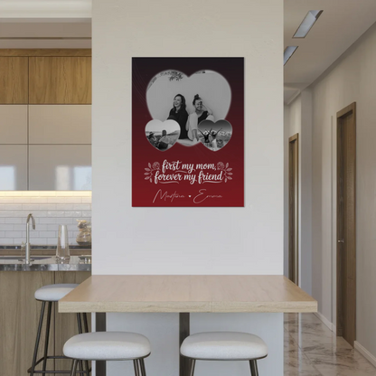 Personalisierte Mama Plakat mit 3 Herz Fotos und You are my sunshine on a cloudy day 8
