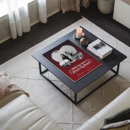 Personalisierte Mama Plakat mit 3 Herz Fotos und You are my sunshine on a cloudy day 9