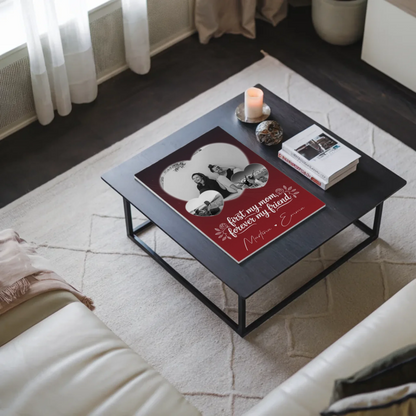 Personalisierte Mama Plakat mit 3 Herz Fotos und You are my sunshine on a cloudy day