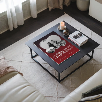 Personalisierte Mama Plakat mit 3 Herz Fotos und You are my sunshine on a cloudy day