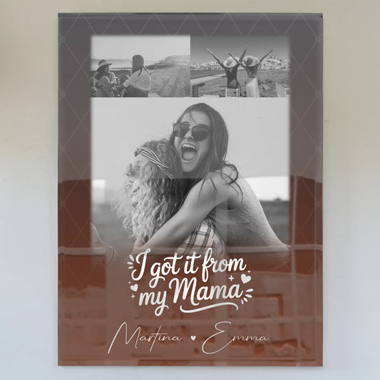 Personalisierte Mama Plakat Acrylglas Bild mit 3 Fotos Der Grund warum ich lächle Geschenk