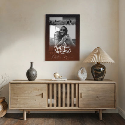 Personalisierte Mama Plakat Acrylglas Bild mit 3 Fotos Der Grund warum ich lächle Geschenk