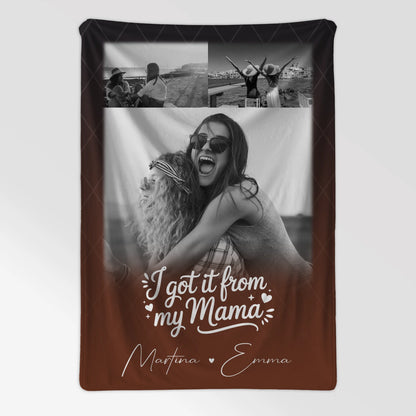 Personalisierte Mama Decke mit 3 Fotos und Der Grund warum ich lächle Geschenk für Mama 7