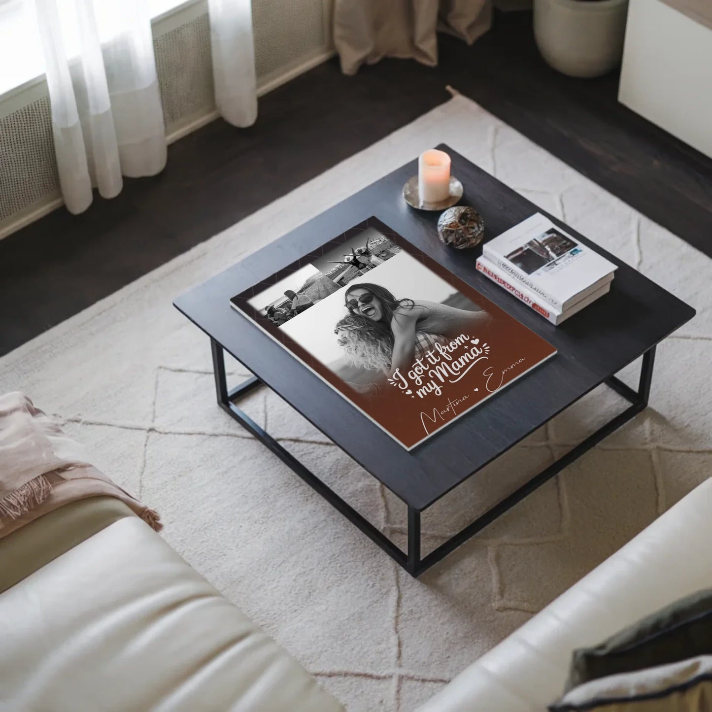 Personalisierte Mama Plakat mit 3 Fotos Der Grund warum ich lächle Geschenkidee für Mütter 3