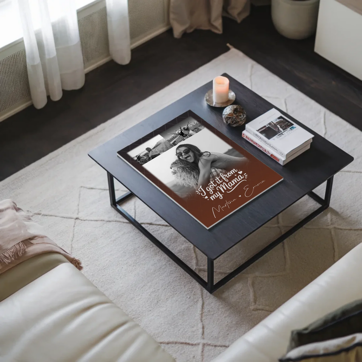 Personalisierte Mama Plakat mit 3 Fotos Der Grund warum ich lächle Geschenkidee für Mütter