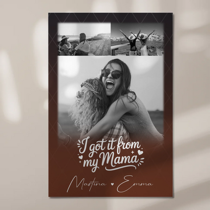 Personalisierte Mama Plakat mit 3 Fotos Der Grund warum ich lächle Geschenkidee für Mütter