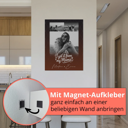 Personalisierte Mama Plakat mit 3 Fotos Der Grund warum ich lächle Geschenkidee für Mütter