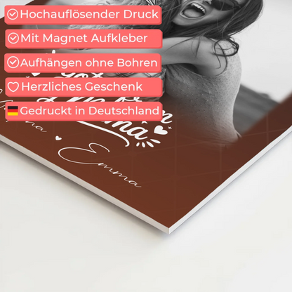 Personalisierte Mama Plakat mit 3 Fotos Der Grund warum ich lächle Geschenkidee für Mütter