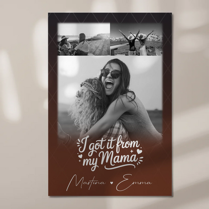 Personalisierte Mama Plakat mit 3 Fotos Der Grund warum ich lächle Geschenkidee für Mütter
